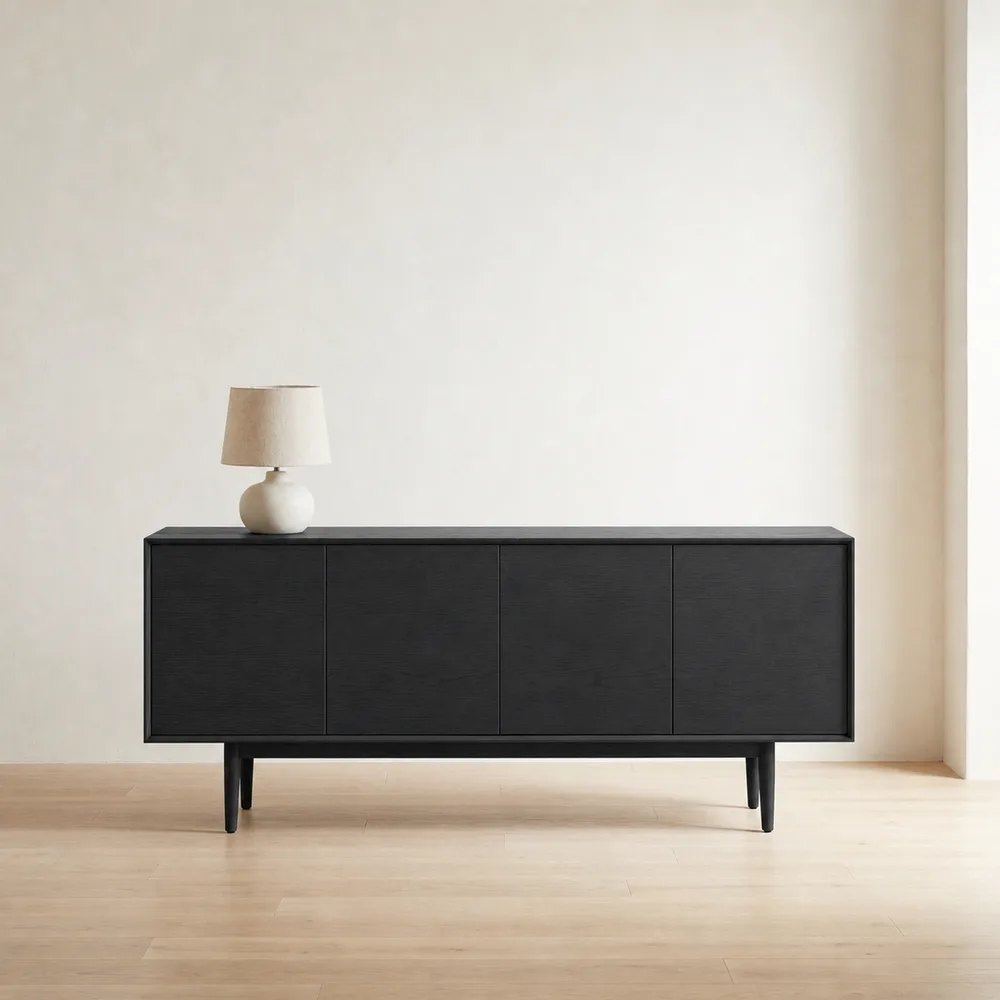 The same sideboard recreated in black stained oak